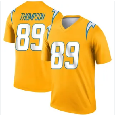 Men Los Angeles Chargers #89 Thompson yellow 2026 Nike NFL Jersey